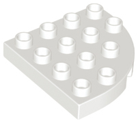 Duplo, Plate Round Corner 4 x 4