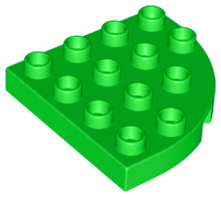 Duplo, Plate Round Corner 4 x 4