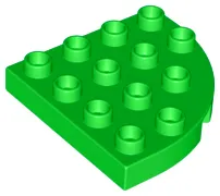 Duplo, Plate Round Corner 4 x 4