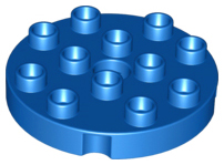 Duplo, Plate Round 4 x 4 with Hole with Locking Ridges