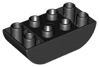 Duplo, Brick 2 x 4 Slope Curved Inverted Double