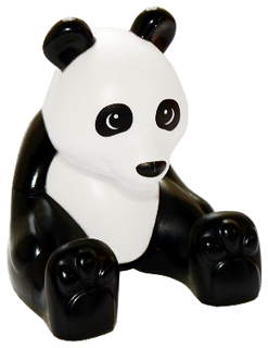 Duplo Panda Adult, Sitting, Eyes Round