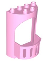 Duplo Wall 4 x 3 x 5 Curved Turret with Balcony - Castle