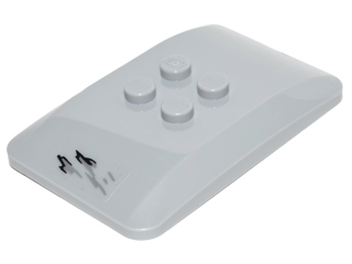 Wedge 6 x 4 x 2/3 Quad Curved with Black and Silver Metal Scratches Pattern (Sticker) - Set 76050