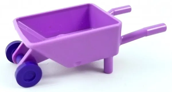 Minifigure, Utensil Wheelbarrow with Dark Purple Trolley Wheels (98288 / 2496)