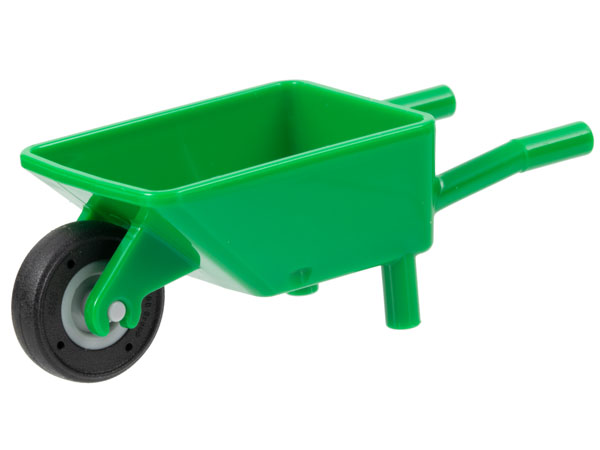Minifigure, Utensil Wheelbarrow with Light Bluish Gray Wheel with Molded Black Tire Pattern (98288 / 65630pb01)