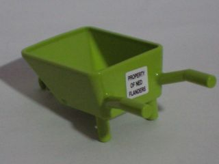 Minifigure, Utensil Wheelbarrow Frame with Black 'PROPERTY OF NED FLANDERS' on White Background Pattern (Sticker) - Set 71006