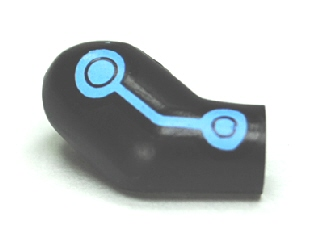 Arm, Right with Medium Blue Circles and Lines Batman Electro Pattern