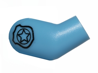 Arm, Right with Black Police Star Badge Outline Pattern