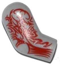 Arm, Right with Red Tattoo Pattern