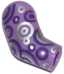 Arm, Right with Dark Purple and Silver Circles Pattern