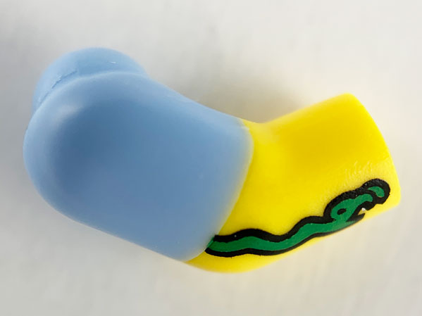 Arm, Right with Snake Tattoo and Bright Light Blue Short Sleeve Pattern