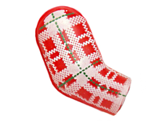 Arm, Right with Plaid Shirt with Green Dotted Lines Pattern