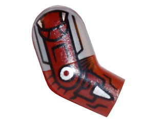 Arm, Right with Flat Silver Shoulder and Iron Man Armor Pattern