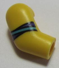 Arm, Right with Medium Azure and Dark Purple Stripes Pattern