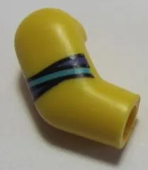 Arm, Right with Medium Azure and Dark Purple Stripes Pattern
