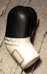 Arm, Right with Black Short Sleeve and Silver Trim Pattern