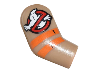 Arm, Right with Ghostbusters Logo and Orange Stripes Pattern