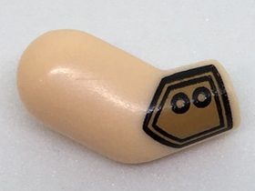 Arm, Right with Medium Nougat Shirt Cuff with Buttons Pattern