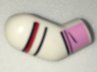 Arm, Right with Black and White Shoulder Stripes and Bright Pink Glove Cuff Pattern