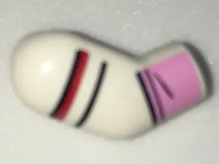 Arm, Right with Black and White Shoulder Stripes and Bright Pink Glove Cuff Pattern