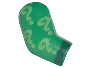 Arm, Right with Bright Green Question Marks and Dark Green Cuff Pattern