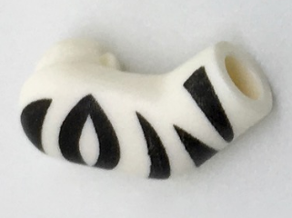 Arm, Right with Black Zebra Stripes Pattern