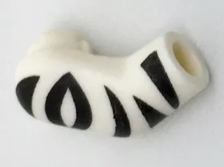 Arm, Right with Black Zebra Stripes Pattern