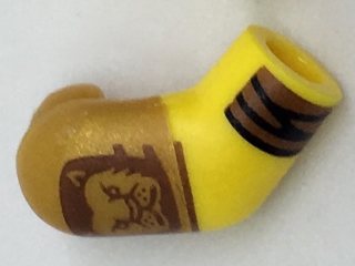 Arm, Right with Wrapped Cuff and Lion Head on Pearl Gold Short Sleeve Pattern