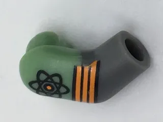 Arm, Right with Molded Sand Green Short Sleeve and Printed Atom and Orange Stripes Pattern