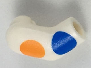 Arm, Right with Large Orange and Blue Polka Dots Pattern