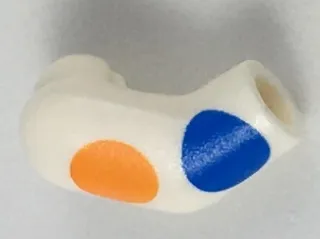 Arm, Right with Large Orange and Blue Polka Dots Pattern