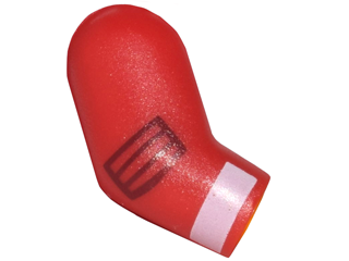 Arm, Right with Black Elbow Pad and White Cuff Pattern