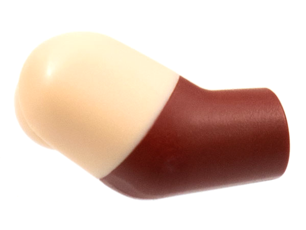 Arm, Right with Molded Light Nougat Short Sleeve  Pattern