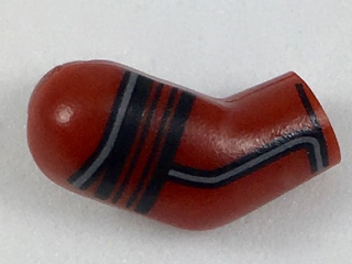 Arm, Right with Black and Dark Bluish Gray Stripes Pattern