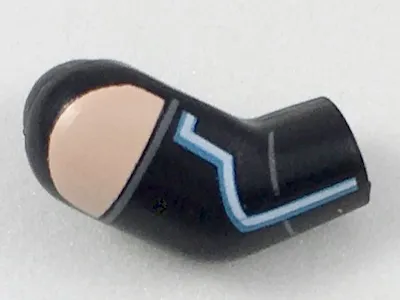 Arm, Right with Light Nougat Shoulder and Blue Line Pattern