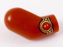 Arm, Right with Gold Bracelet with Red Stone Pattern