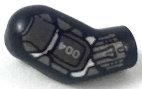 Arm, Right with Dark Silver and Silver Armor Plates, '004' Pattern
