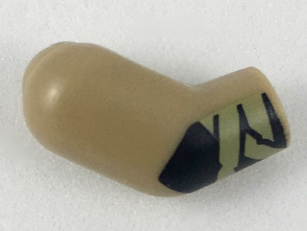 Arm, Right with Black Glove, Olive Green Wrappings Pattern