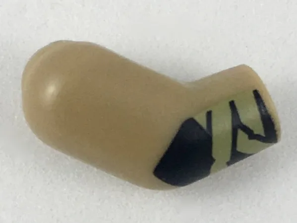 Arm, Right with Black Glove, Olive Green Wrappings Pattern
