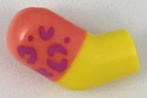 Arm, Right with Coral Short Sleeve, Medium Lavender Rosettes Pattern