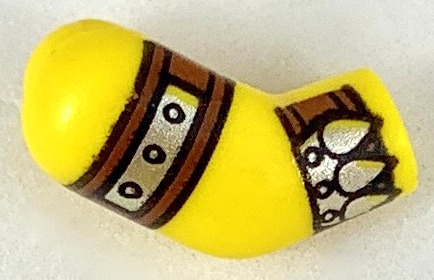 Arm, Right with Reddish Brown and Silver Cuff and Strap Pattern