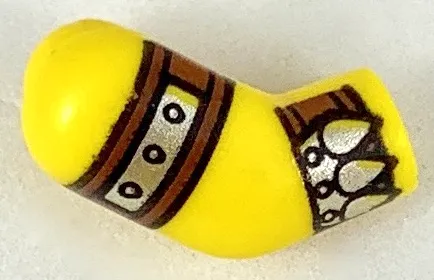 Arm, Right with Reddish Brown and Silver Cuff and Strap Pattern