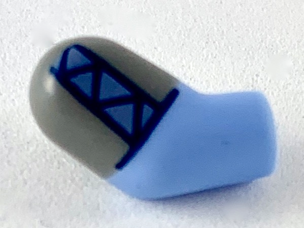 Arm, Right with Dark Bluish Gray Short Sleeve with Sand Blue Panel Pattern