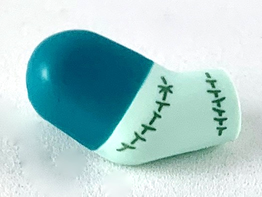 Arm, Right with Dark Turquoise Short Sleeve and Sand Green Stitching Pattern