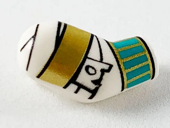 Arm, Right with Wrappings, Gold and Dark Turquoise Bracelets Pattern