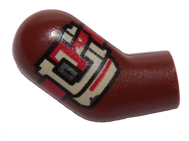 Arm, Right with Red and White Armor Plate Pattern