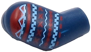 Arm, Right with Medium Blue and Red Lines Pattern