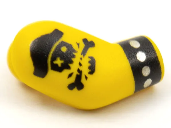 Arm, Right with Black Cuff and Skull and Crossbones Tattoo Pattern