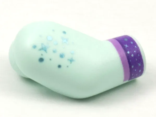 Arm, Right with Metallic Light Blue Sparkles and Dark Purple Cuff Pattern